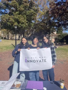 Girls Who Innovate tabling on the Lawn.